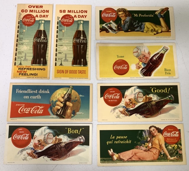 (8) Coca Cola Promotional Ink Blotters (1 of 3)