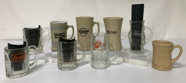 (9)Hires, Twin Kiss, Belfast Root Beer Glasses Mug (1 of 6)