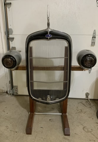 Ford Radiator Grill Hood Ornament w/ Headlights (1 of 7)