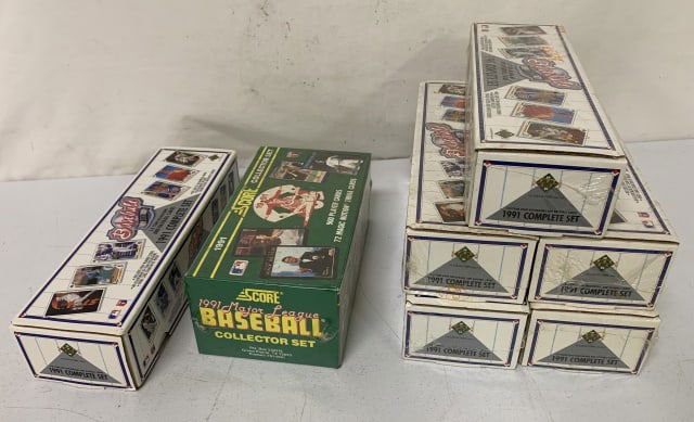 7 Score and Upper Deck 1991 baseball sets (1 of 7)