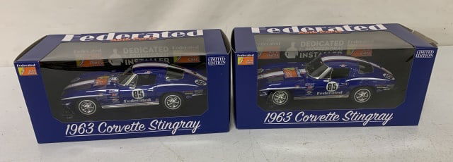 2 Welly 1963 Corvette Federated Auto Parts cars (1 of 6)