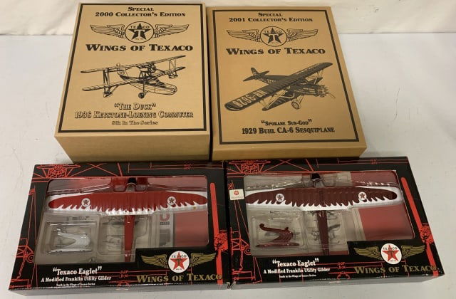 lot of 4 Ertl Wings of Texaco Die Cast Airplanes (1 of 5)
