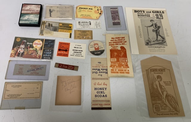 deck of cards and 11 other pieces ephemera: see photos for details