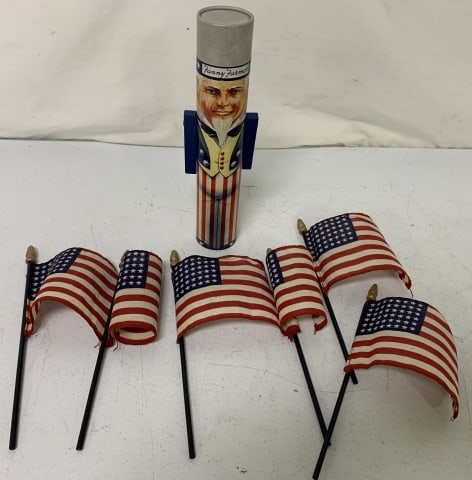 Fanny Farmer Uncle Sam container & 6 flags (1 of 5)