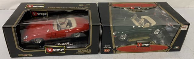 2 Bburago Jaguar diecast cars in boxes (1 of 5)