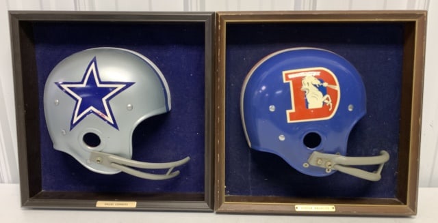 Dallas Cowboys & Denver Broncos Helmet Plaques (1 of 4)