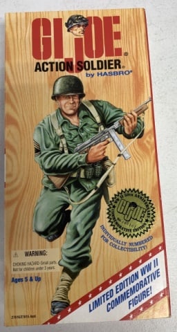 Hasbro GI Joe Action Soldier WWII Figure: 50th anniversary, No. 195101, looks complete