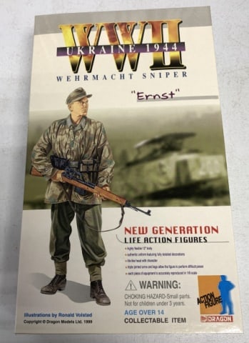 Dragon Action Figure WWII Ukraine 1944: Wehrmacht Sniper, Ernst, looks complete, 1/6 scale