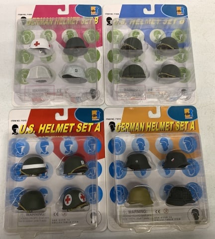 (4)Dragon US & German Helmet Sets A & B Each: US and German Sets each contain a set "A" and a set "B"