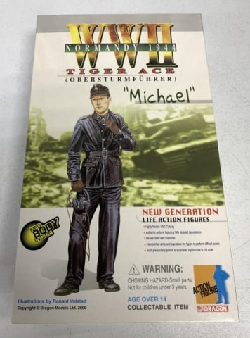 Dragon Action Figure WWII Normandy 1944: Tiger Ace, Obersturmfuhrer, Michael, looks complete, 1/6 scale