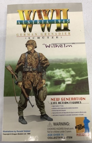 Dragon Action Figure WWII Austria 1945: German Grenadier, Schutze, Wilhelm, looks complete, 1/6 scale