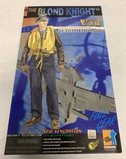 Dragon Action Figure WWII The Blond Knight: German Luftwaffe Pilot, Erich Hartmann, Full Gear, looks complete, 1/6 scale