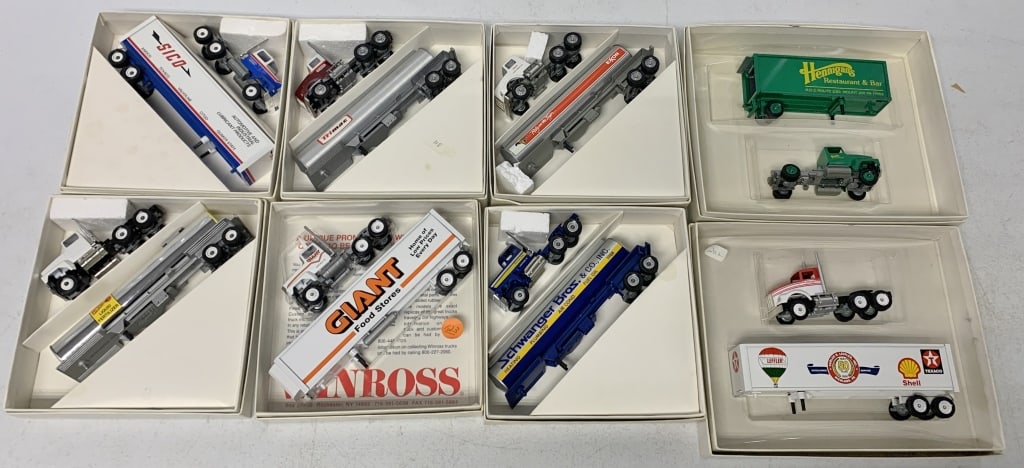 8 Winross trucks in boxes (1 of 3)
