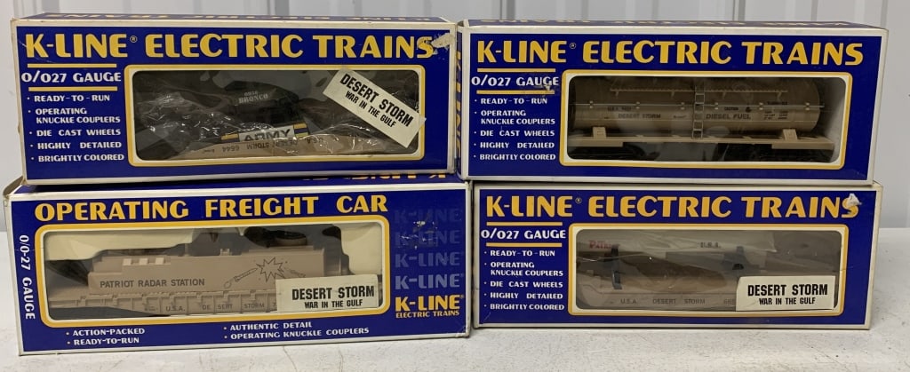 4 K-Line Desert Storm Railroad cars (1 of 4)