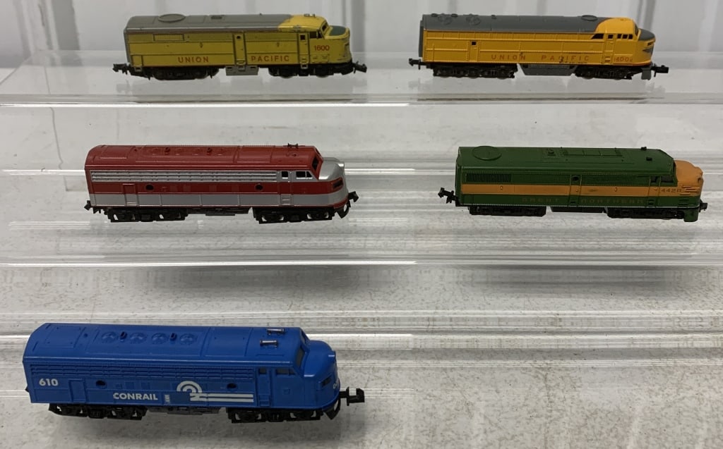 5 N scale train engines; Trix, Rapido, Atlas, etc (1 of 2)