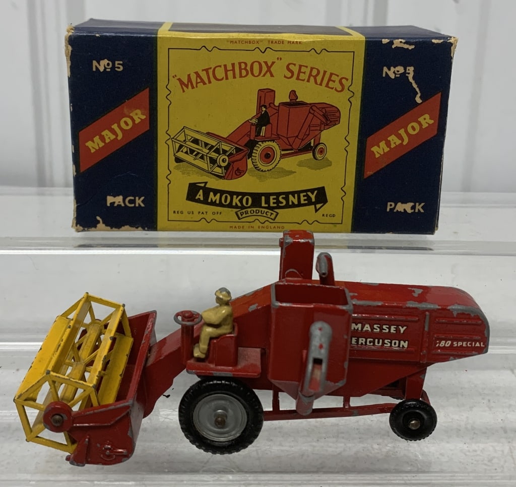 Matchbox M-5 Massey Ferguson "780" Combine: is heavily paint chipped and box has some silverfish damage