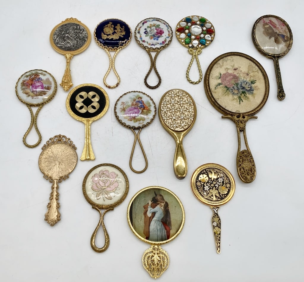 lot of 14 Victorian Style Hand Mirrors (1 of 7)
