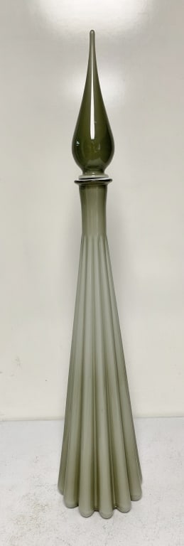 Art Deco Glass Decanter w/ Stopper (1 of 2)