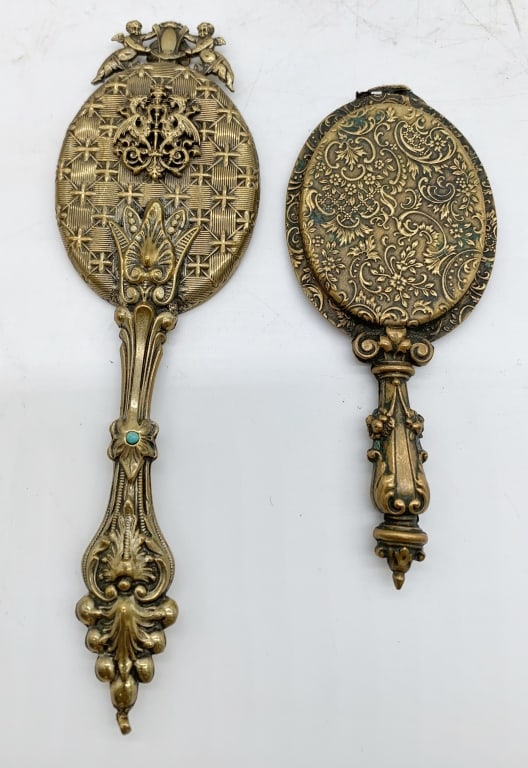 lot of 2 Victorian Style Hand Mirrors (1 of 4)
