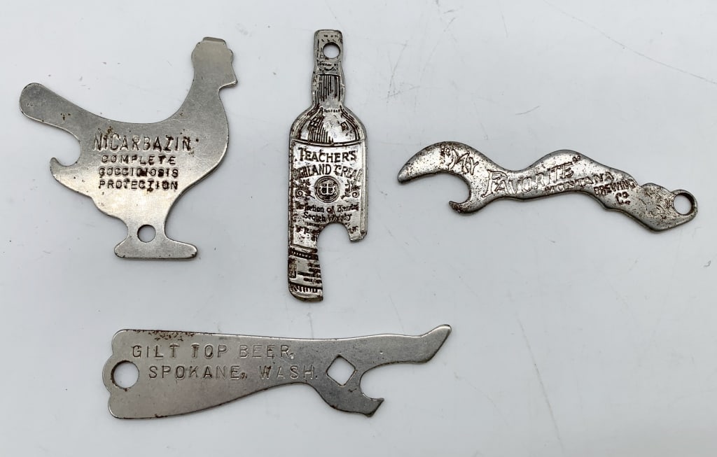 lot of 4 Vintage Bottle Openers (1 of 4)