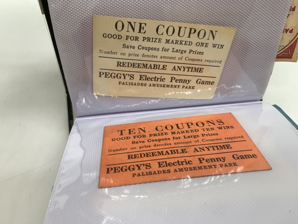 Album w/ Amusement Tokens & Coupon Vouchers: Palisades Park, Kiddieland, Steel Pier, others