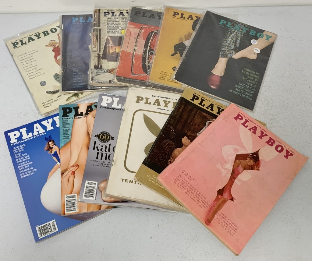 12 Vintage 1960's Playboy Magazines & 2014 (1 of 2)