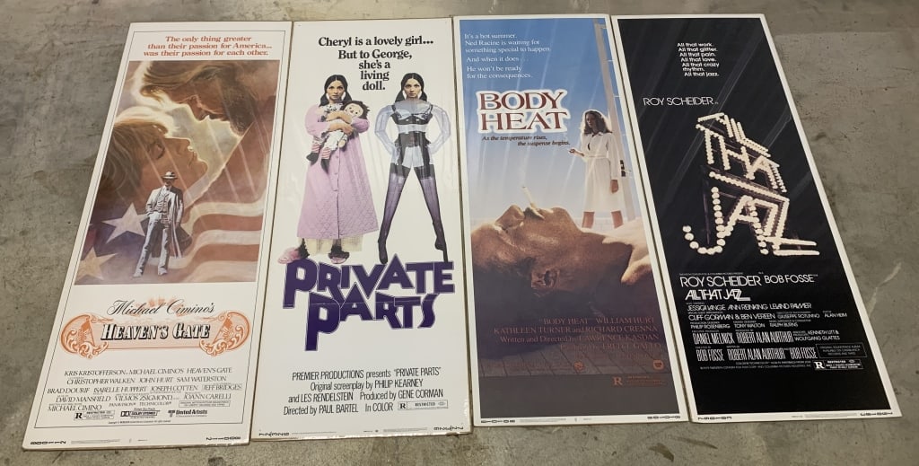 4 Vintage Movie Posters Body Heat, Heaven's Gate (1 of 4)