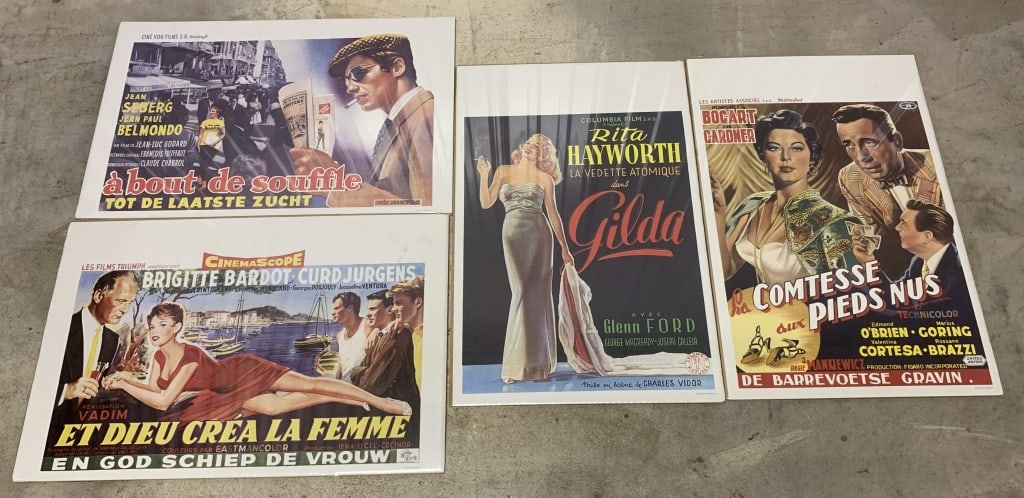 4 Vintage Movie Posters Printed in French (1 of 4)