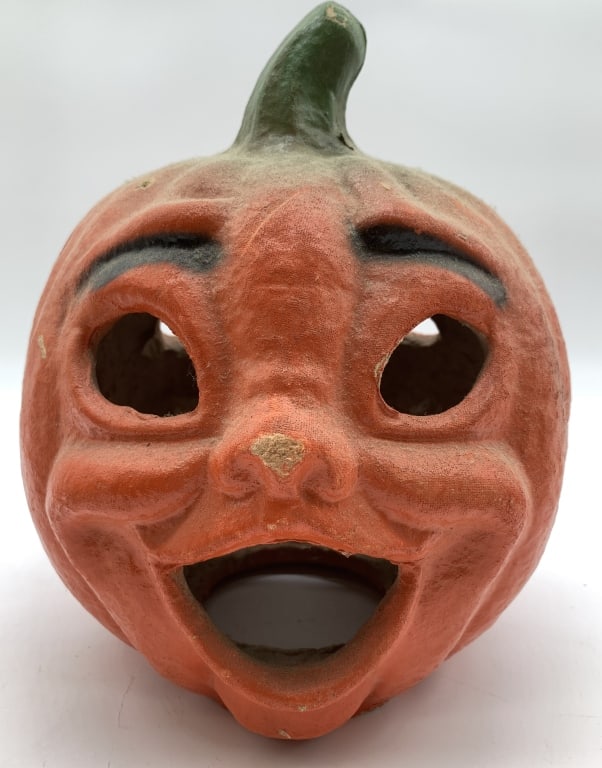 Paper Mache 2 Face Halloween Pumpkin (1 of 4)