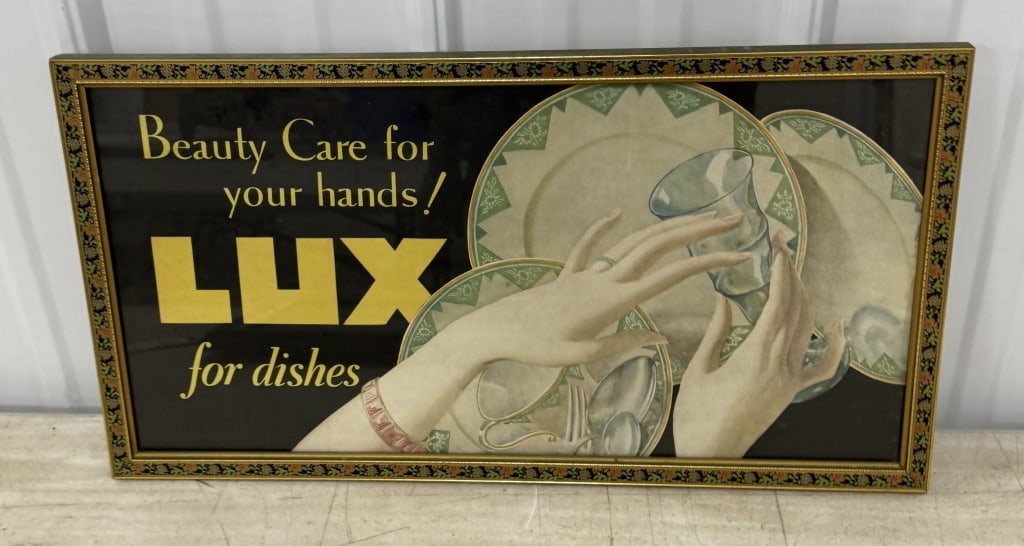 Lux Framed Advertisement: Framed Size 12"x22"