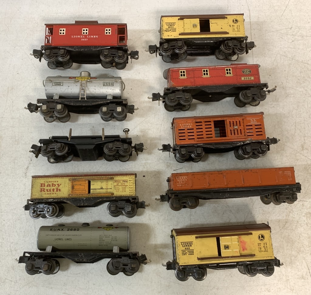 lot of 10 Tin Lionel Train Cars (1 of 10)