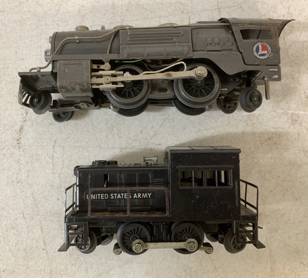 lot of 2 Lionel Locomotive Engines: O gauge, use and wear, some scratches, may or may not be complete, some rust, untested