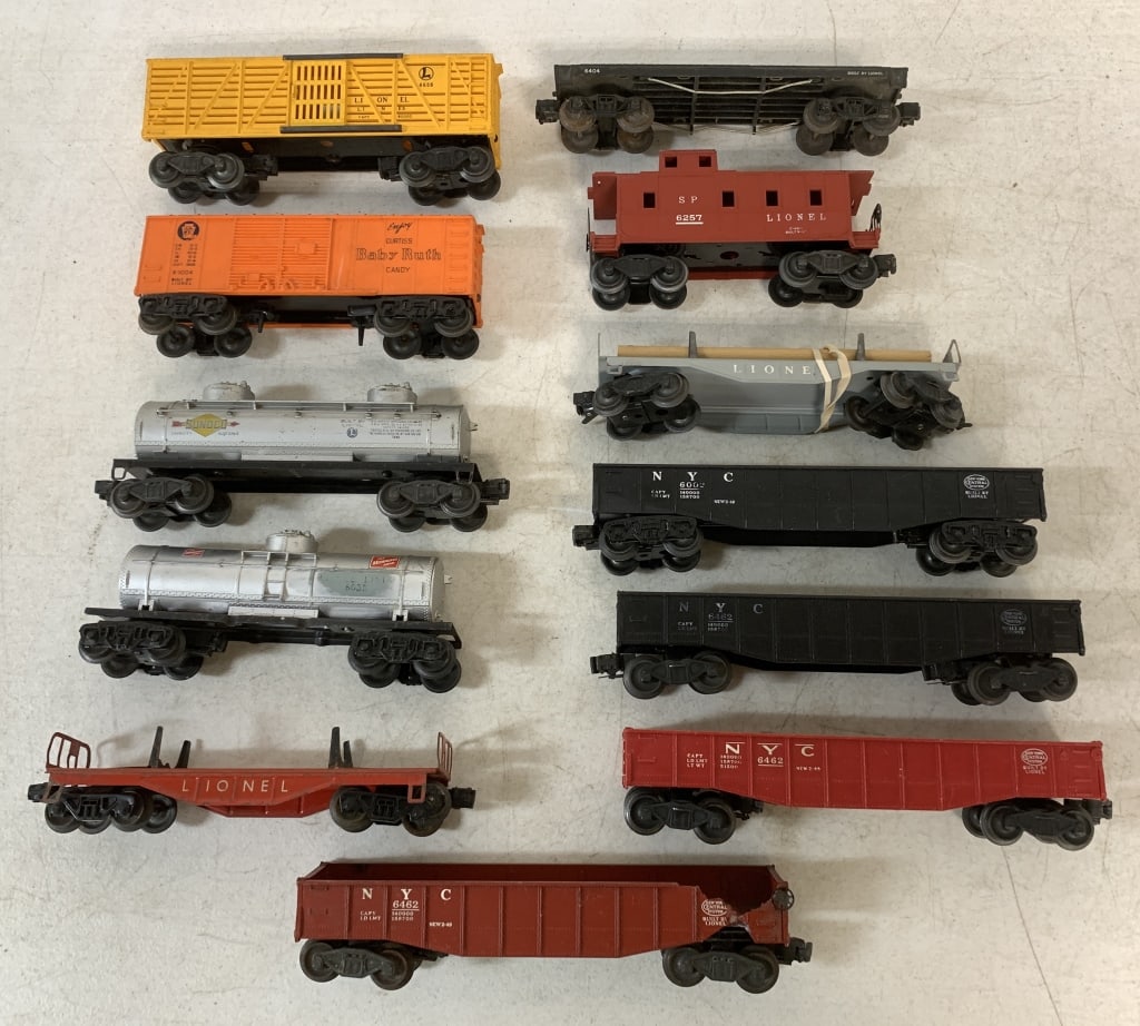 12 Lionel Train pcs- Tanker, Caboose, Tender (1 of 9)