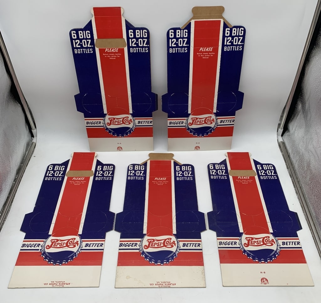 5 Pepsi Cola cardboard Carriers,6-12 oz Bottles (1 of 4)