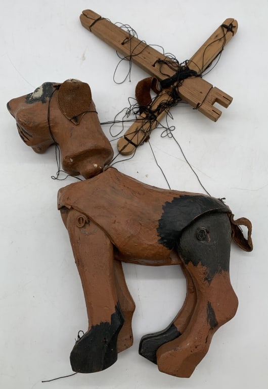 Wooden Dog String Puppet (1 of 4)