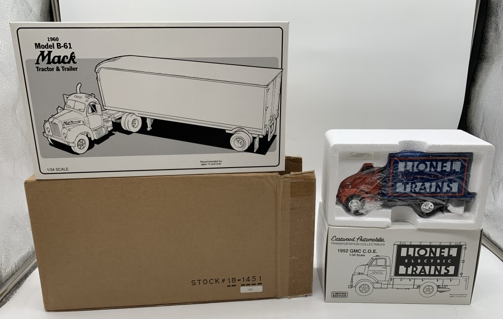 2 Trucks,First Gear B-61,Lionel Electric,1/34/box (1 of 6)