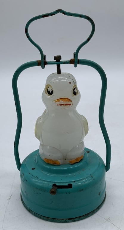Duck Lantern made in Japan: dent on top,some rust