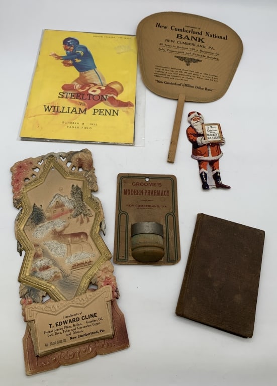 New Cumberland, PA match holder + ephemera: see photos for items and conditions