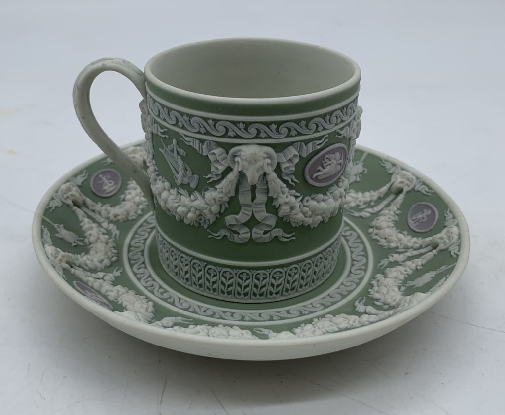 Wedgewood Jasperware cup and saucer (1 of 8)