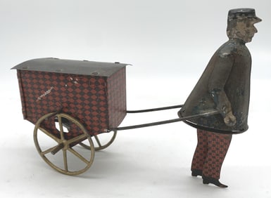 prewar French Martin man pulling cart