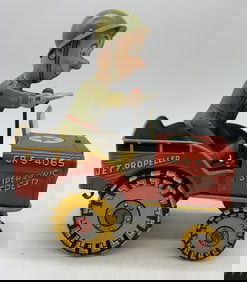 Unique Art G.I. Joe Jouncing Jeep tin wind-up