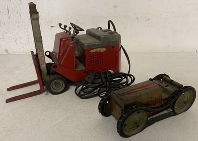 Electric Towmotor Toy & Marx Windup Grader