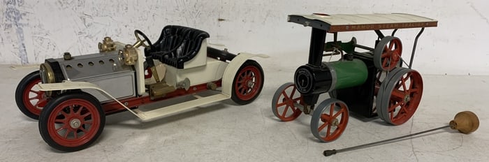 lot of 2 Mamod Model Toys Steam Engine & Car