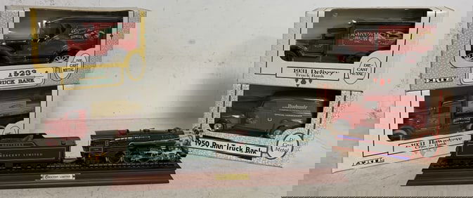 lot of 5- Ertl Budweiser Trucks & Crescent Train