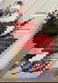 Coca Cola Classic Santa Stand Up Store Display