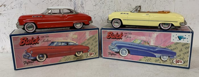 (2)Buick Type 1950 Open & Sedan Model Cars