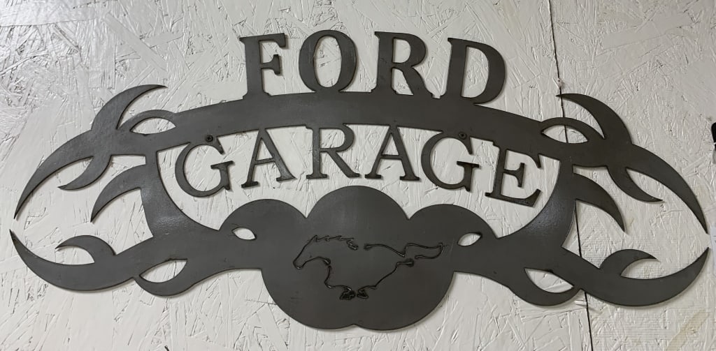custom Ford Garage laser cut metal sign (1 of 2)