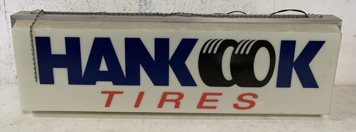 Hankook Tires lighted double sided sign