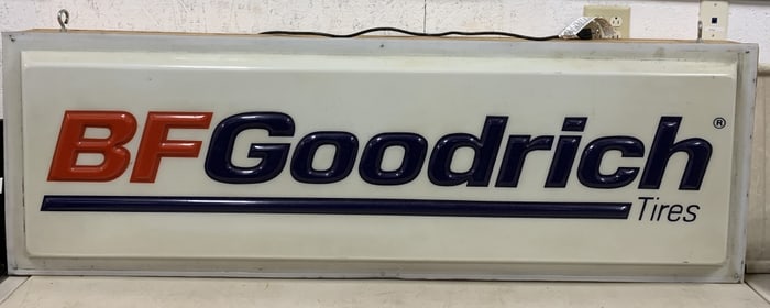 BF Goodrich tires lighted plastic sign