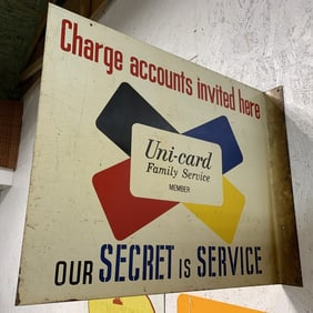 Uni-Card Family Service Member flanged sign